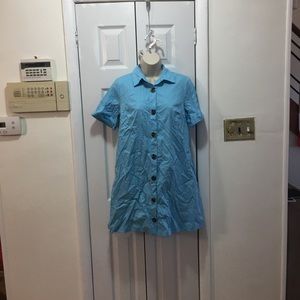 Who what wear Women’s Short sleeve Button Up Trapeze Dress